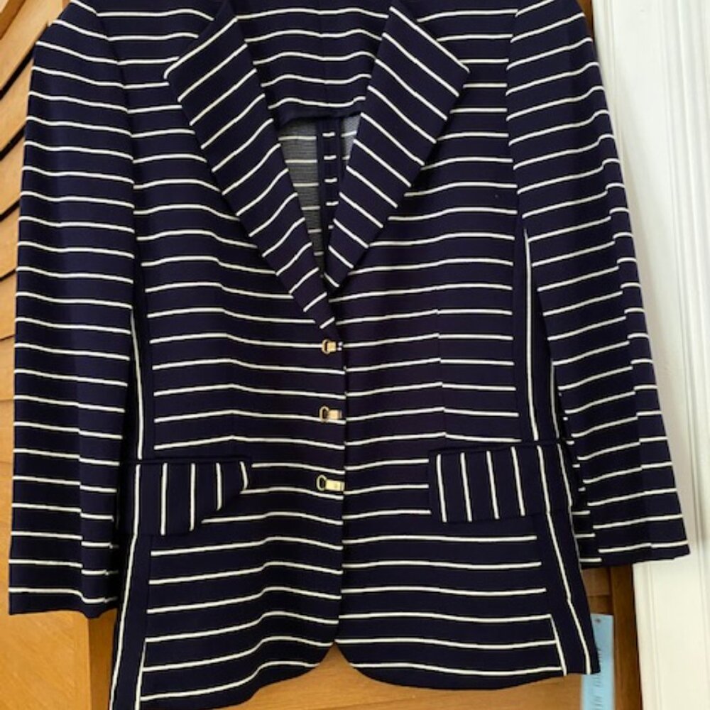 ANTONIO MELANI VICENZA JACKET STRAPED ABYSS/WHITE SZ 4 NEW W/TAG